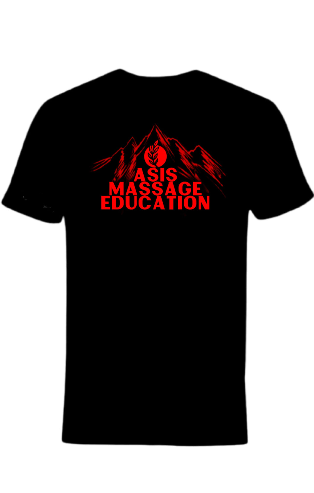 ASIS RED MOUNTAIN BLACK T SHIRT