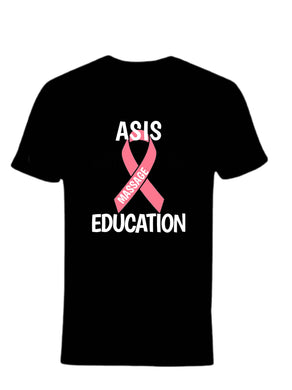 ASIS Breast Cancer Black T Shirt